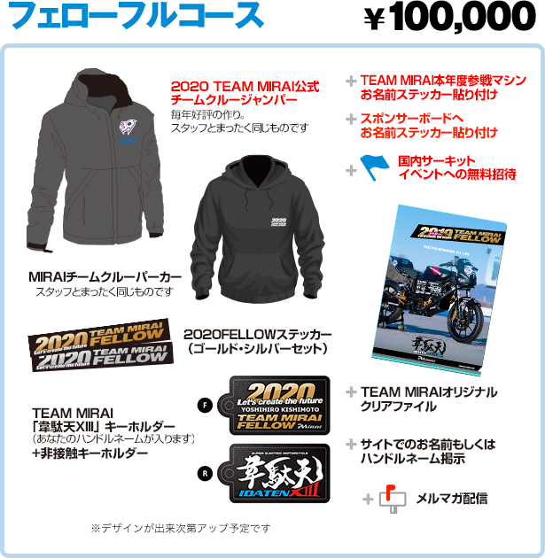 フェローフルコース　100,000円